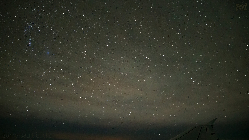 Massives Airglow beim Polarlicht-Flug am 18.11.2017