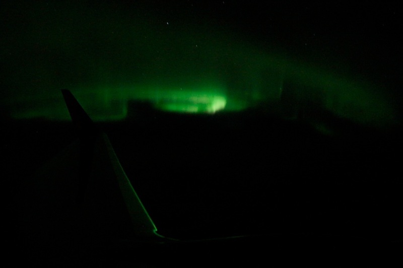 Polarlicht am 01.03.2014 über dem Nordatlantik